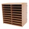 18 Grids Paper Tray Organizer Wood Desktop File Organizer for Home Office School